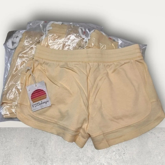 PJ Salvage Everyday Fade Away Lounge Pajama Shorts Sunshine XS - Picture 2 of 8